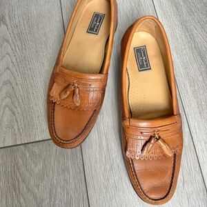 Vintage Men's BOSTONIAN Brown Leather Crown Windsor Kiltie Tassel Loafers M 13M